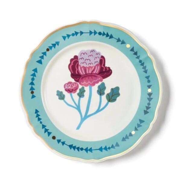 Piatto piano botanica blu