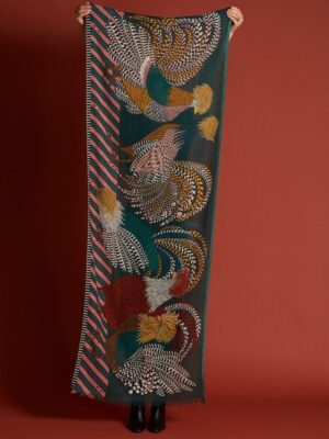 Scarf cocorico emerald