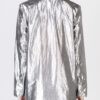 Blazer shiny silver