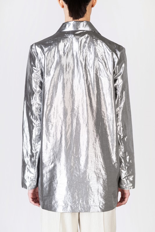 Blazer shiny silver