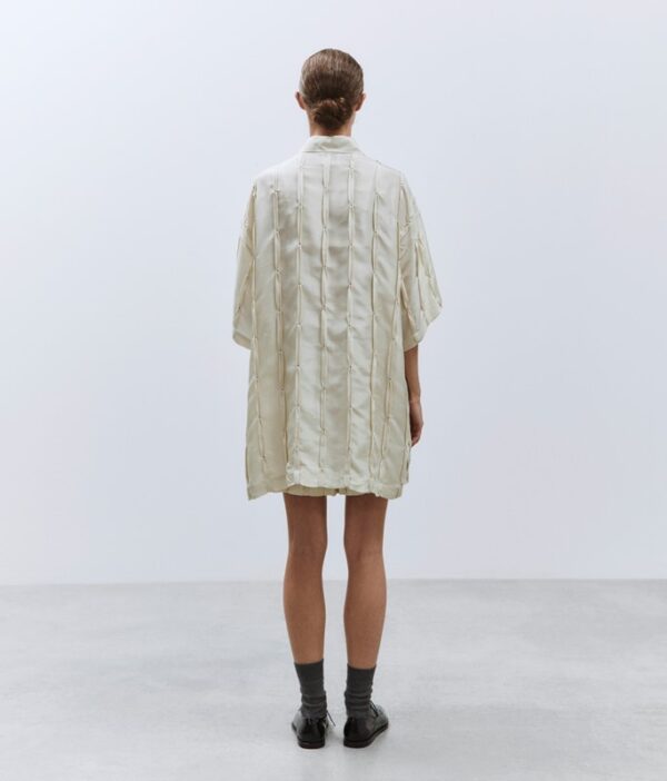 Camicia seta ricamata