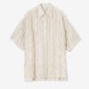 Camicia seta ricamata