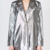 Blazer shiny silver