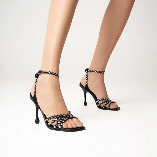 Sandalo cristalli black