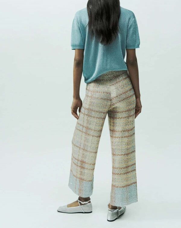 Pantalone paillettes stampate