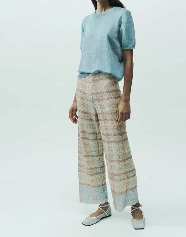 Pantalone paillettes stampate