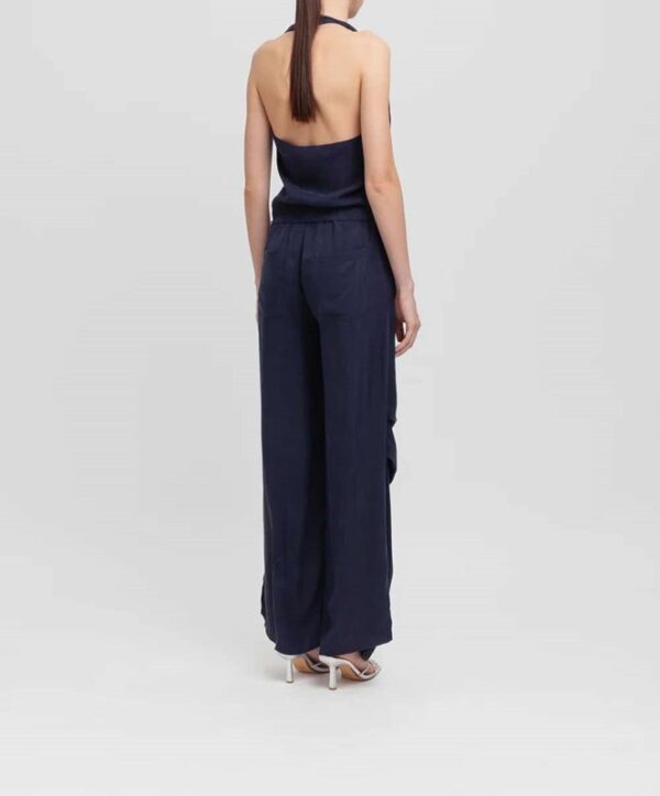 Top cupro blu