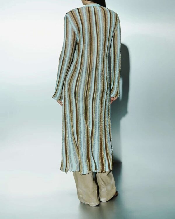 Cardigan righe intarsio