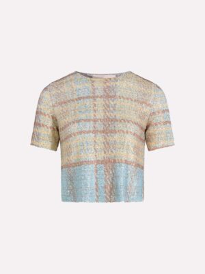 Top paillettes stampate
