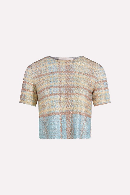 Top paillettes stampate