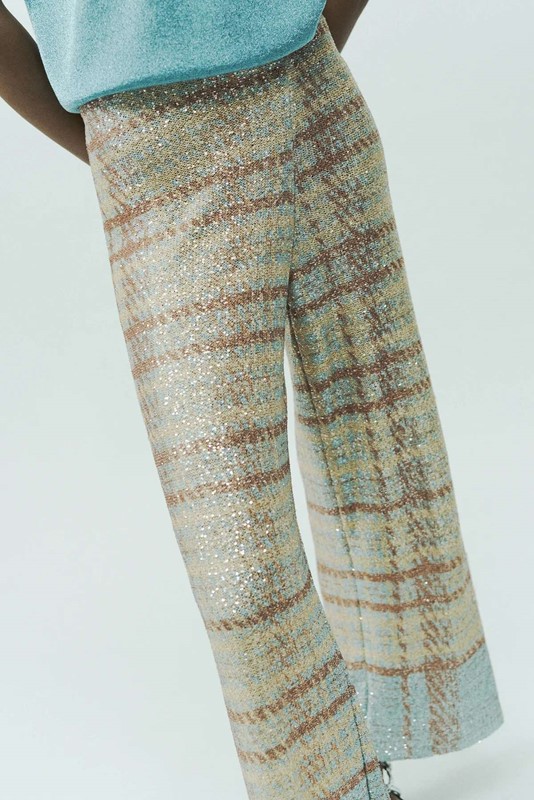 Pantalone paillettes stampate