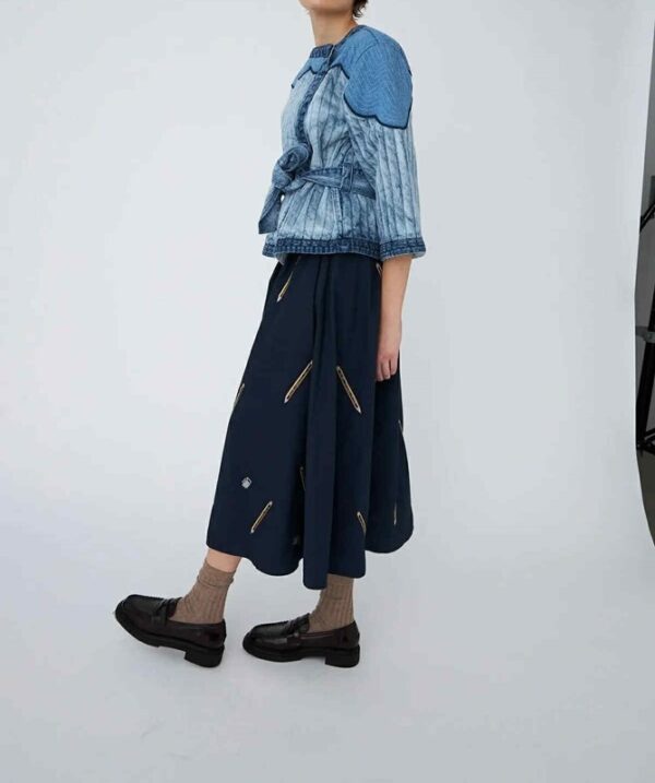 Giacca denim trapuntata