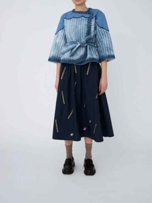 Giacca denim trapuntata