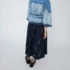 Giacca denim trapuntata