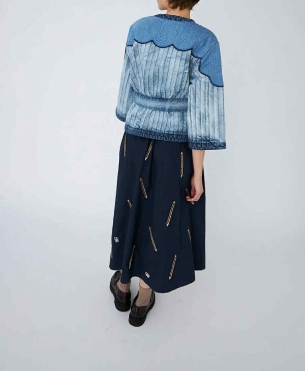 Giacca denim trapuntata