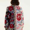 Cardigan fantasia a contrasto