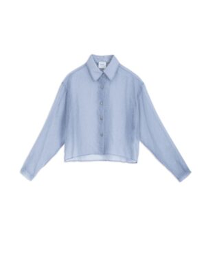 Camicia boxy in organza