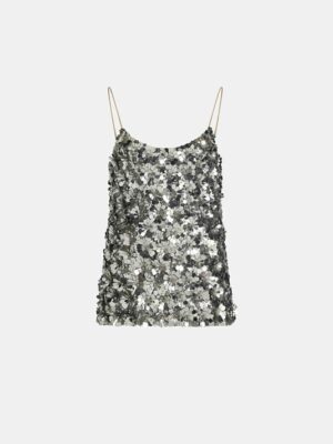 Top ricamo paillettes