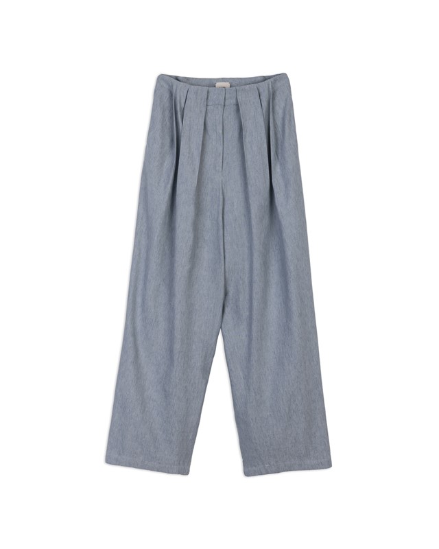 Pantalone pinces in lino