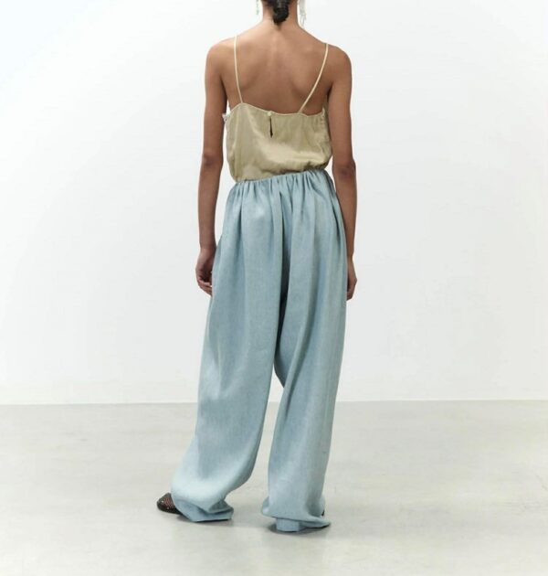 Pantalone pinces in lino