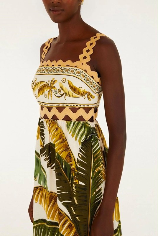 Abito cut-out tropicale