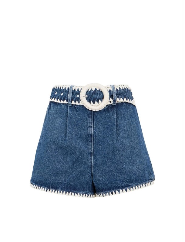 6D1D4DB437D08D2343BA3E1A7FA9F858_ Short denim ricamato