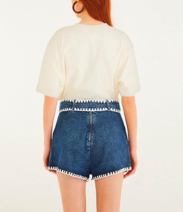 751C664BBBE089ECF63F3B6E503AB206_ Short denim ricamato