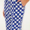 Pantalone check blu
