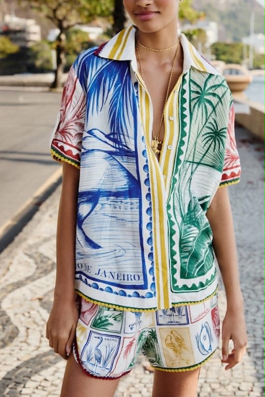 Camicia stampa vintage