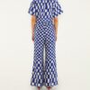 Pantalone check blu