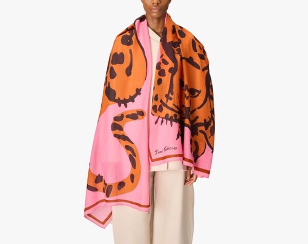Scarf 70 felino rosa