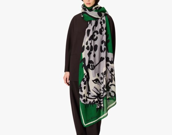Scarf70 felino verde