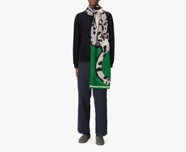 Scarf70 felino verde