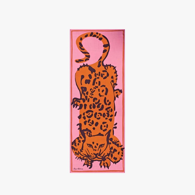 Scarf 70 felino rosa