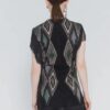 737619A5540826BA90AA12797D411A10_ Top jacquard con frange