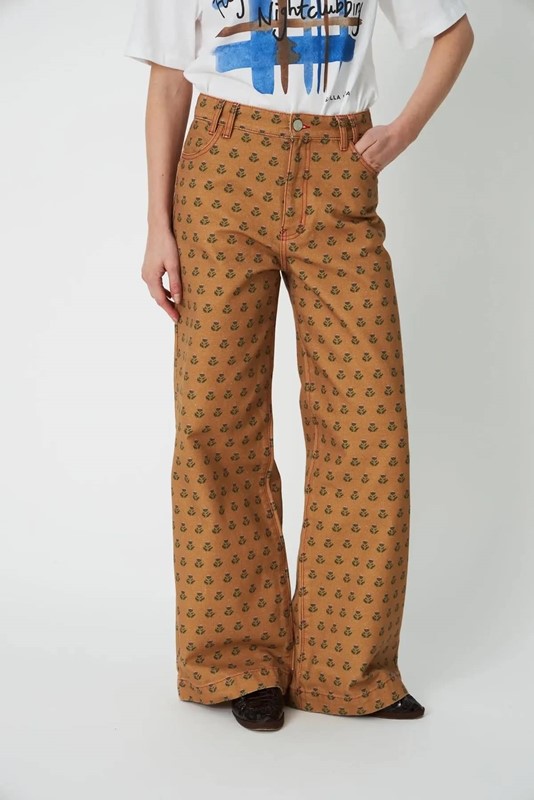 Pantalone fantasia fiore