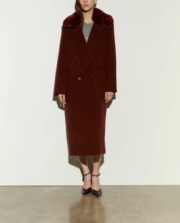 Cappotto con ecopelliccia