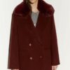 Cappotto con ecopelliccia